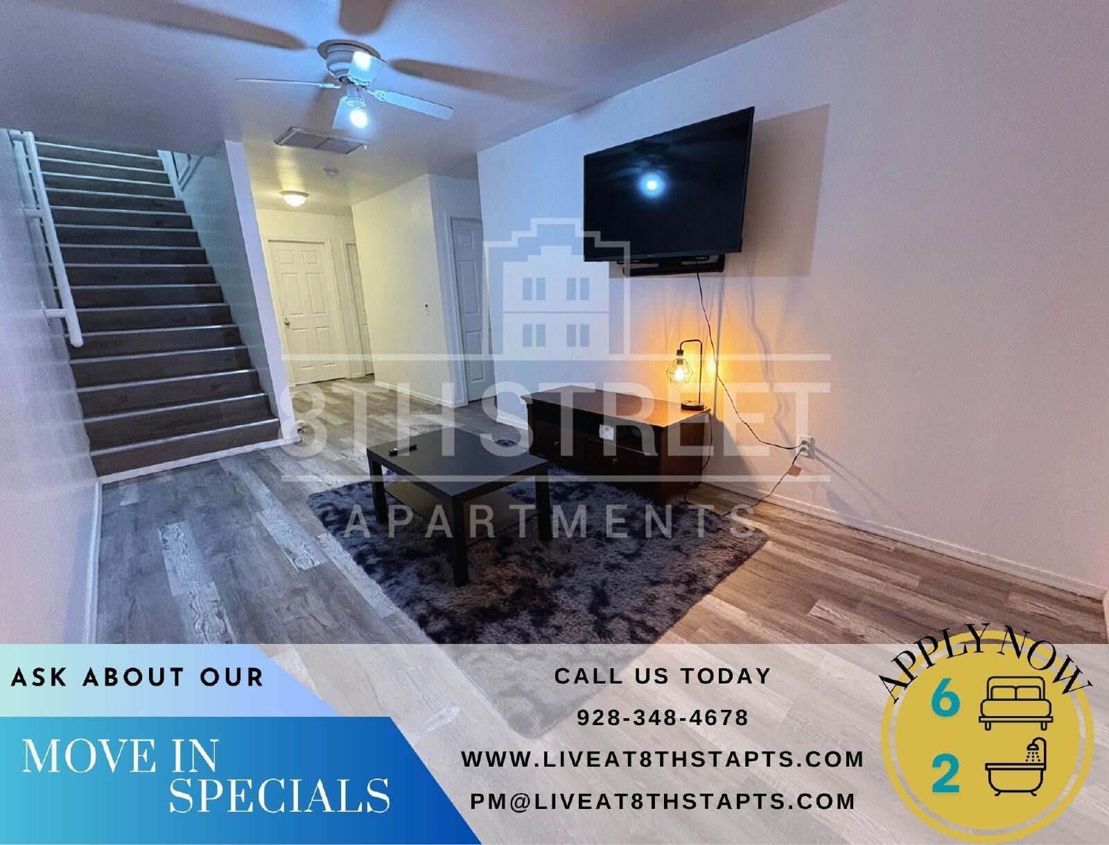 Affordable Private Rooms with Shared Living — WIFI Included + 1/2 OFF GYM MEMBERSHIP at 8th Street Apartments! STUDENT DORMS property image
